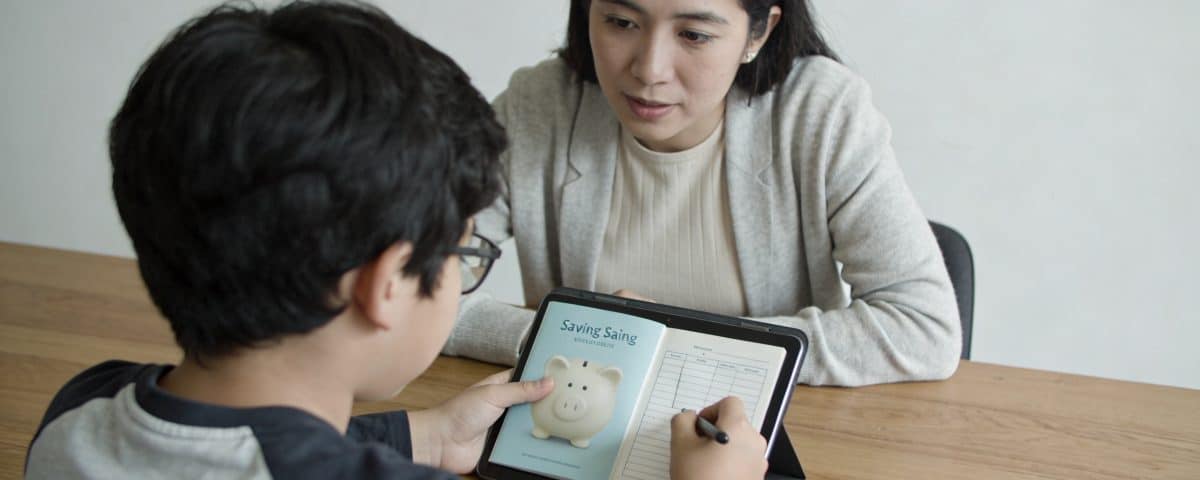 client observant son relevé livret a sur tablette